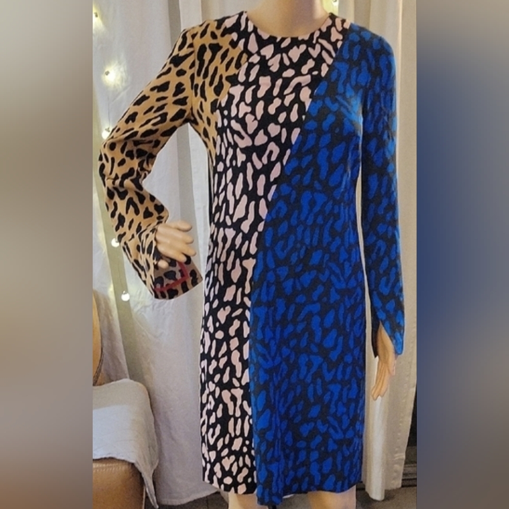 Multicolor Animal Print Dress. Diane von fustenburg. ICONIC DESIGNER!!! Size 0.